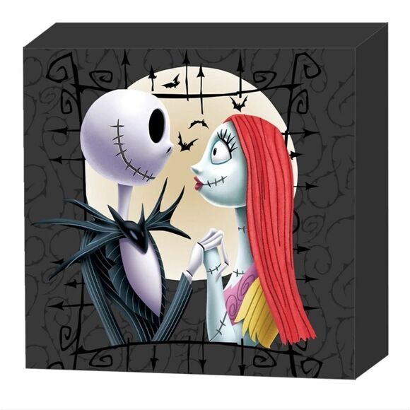 New Nightmare Before Christmas Jack & Sally Wall Sign, 6" - Picture 5 of 6